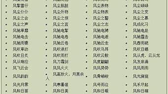 形容風的成語_形容風的成語不帶風字