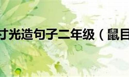 鼠目寸光造句子大全最新簡單_鼠目寸光造句造句